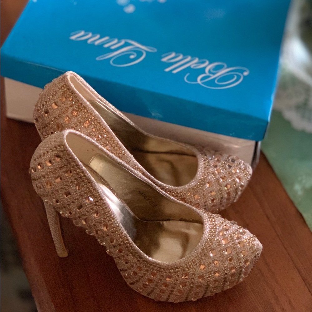 Gold stilettos